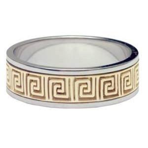 versace two tone ring