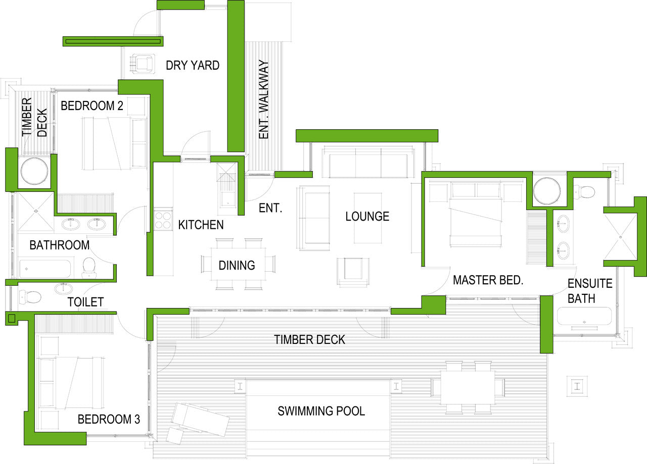 The 3 Bedroom  House  Plan  HousePlansHQ
