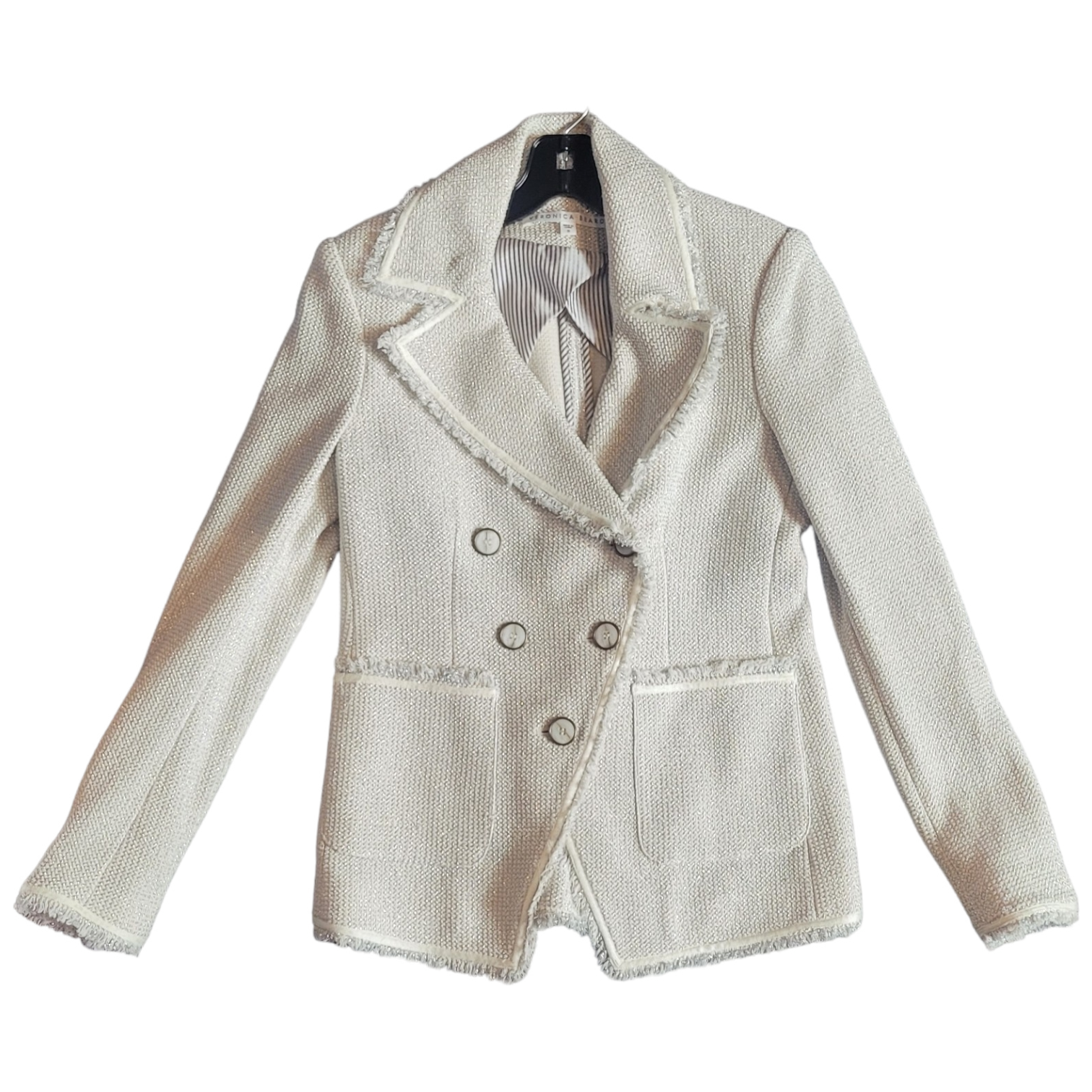 Veronica Beard Aba 3 Pockets Tweed Blazer Blogger Favorite Celebrity Jacket  0