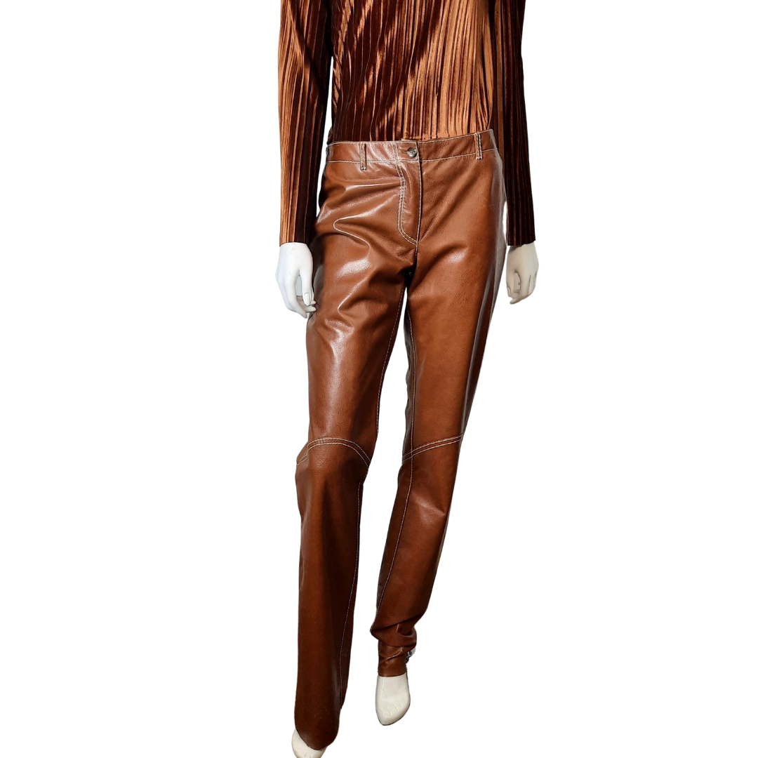 Santacroce Firenze Leather Trousers Size 44 – Lucille Golden Vintage, LLC