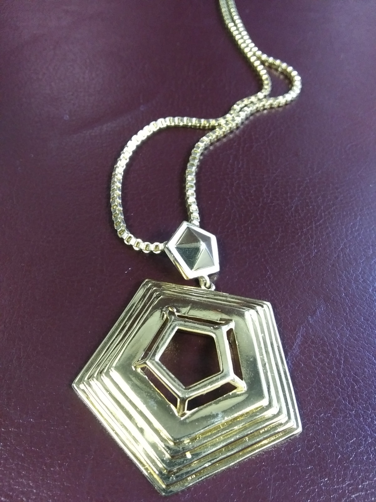 Eddie Borgo Gold Octogon Necklace Pendant– Lucille Golden Vintage, LLC