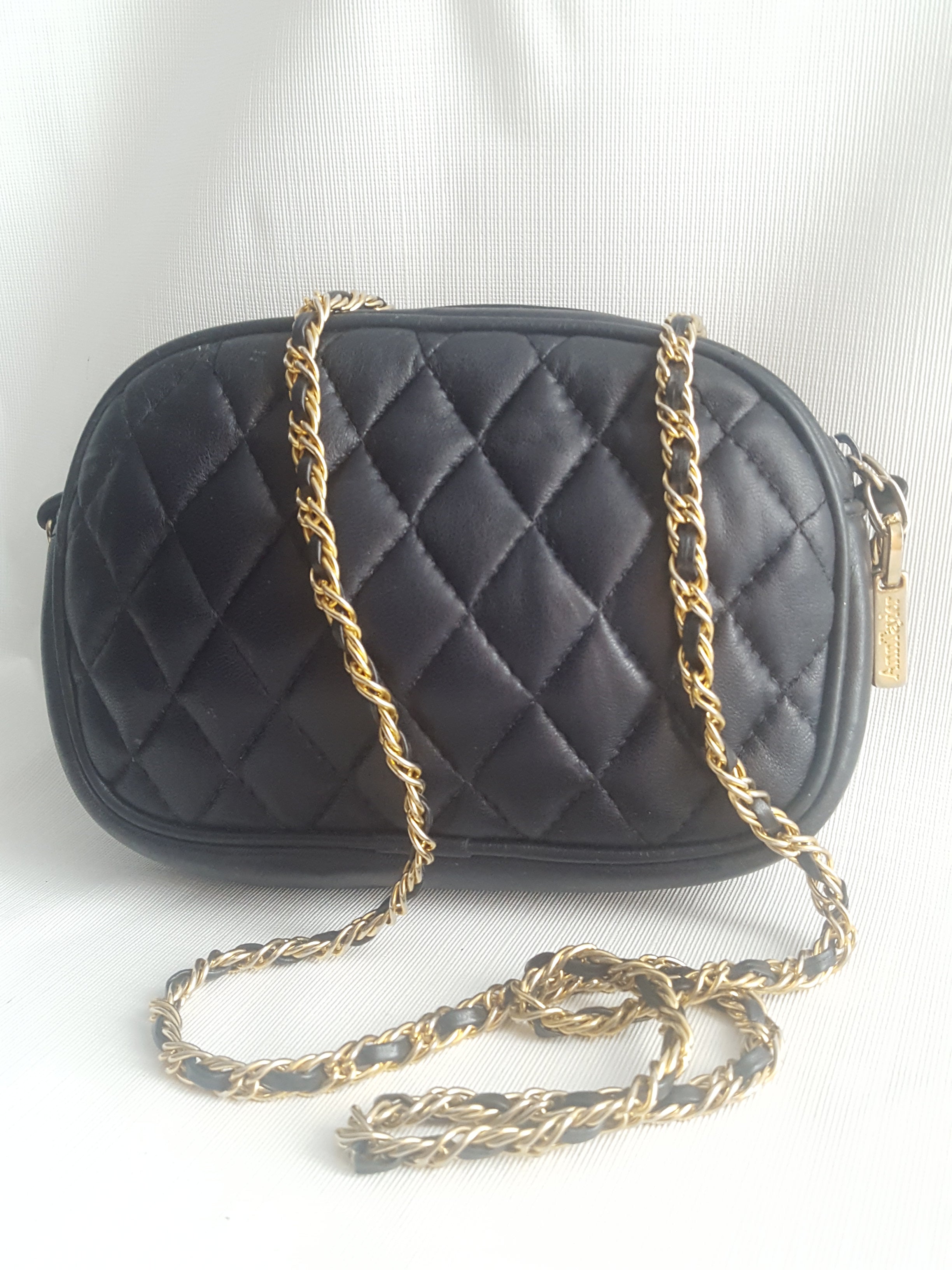 Vintage Jay Herbert Quilted Flap Black Patent Leather Chain Handbag 19 –  Palm Beach Vintage