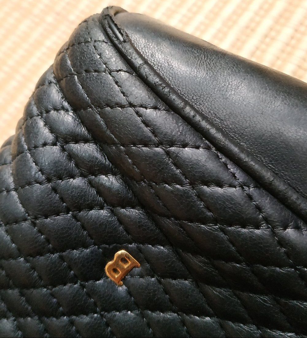 Bally, Quilted leather vintage handbag. - Unique Designer Pieces