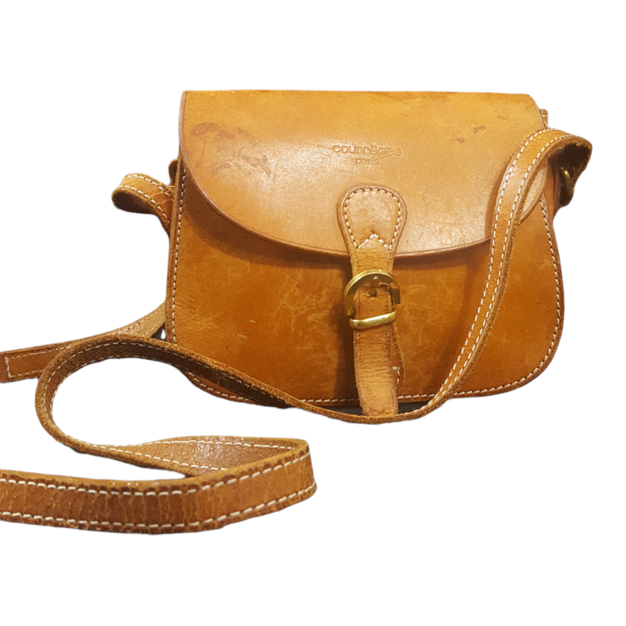 Vintage, Bags, Vintage Courreges Leather Saddle Bag