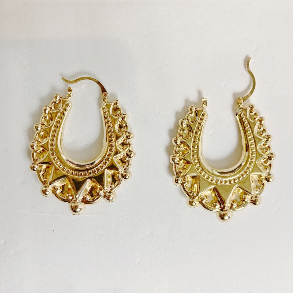 Image Gang 18k gold plated mini creole hoop earrings