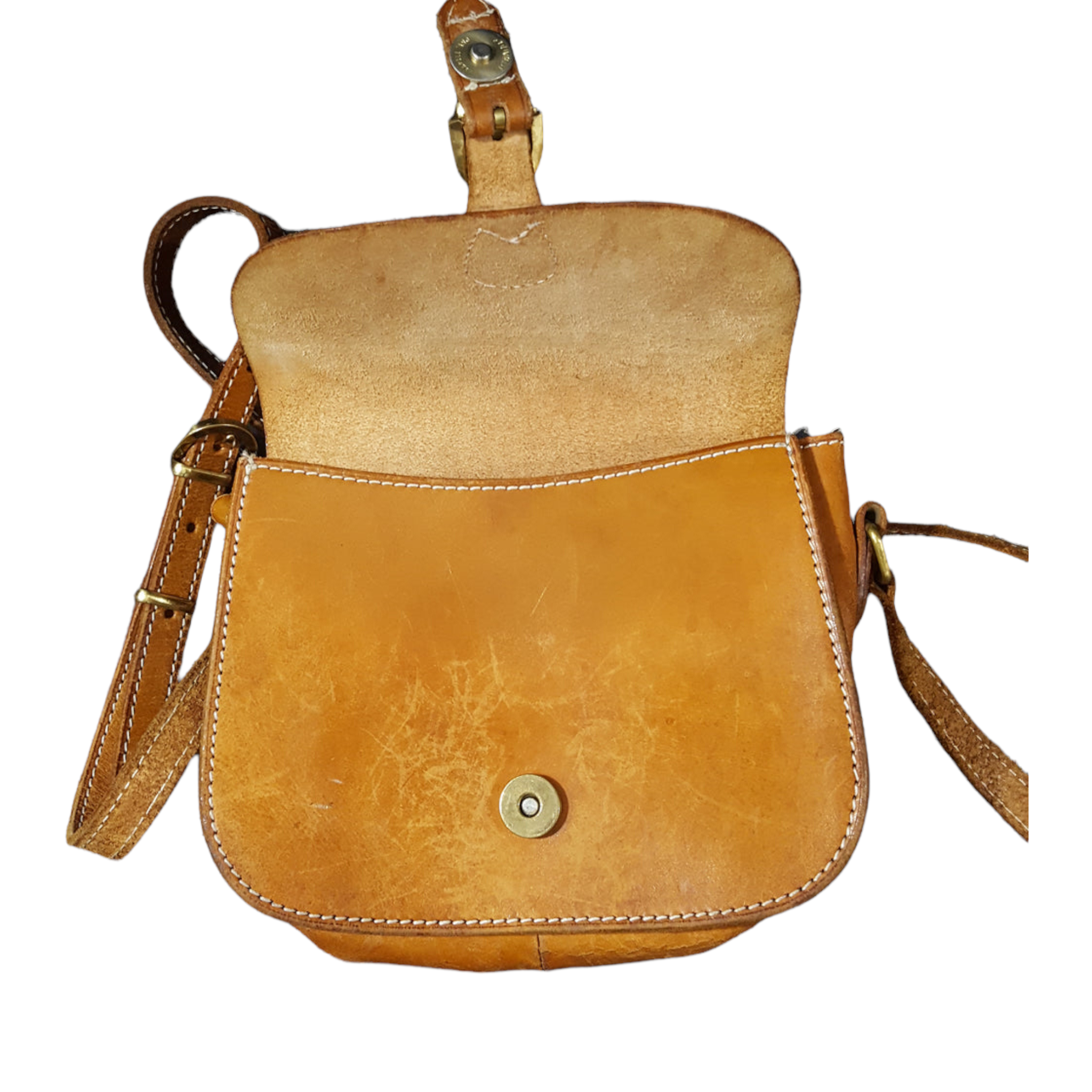 Courreges Paris Leather Crossbody Saddle Bag – Lucille Golden Vintage, LLC