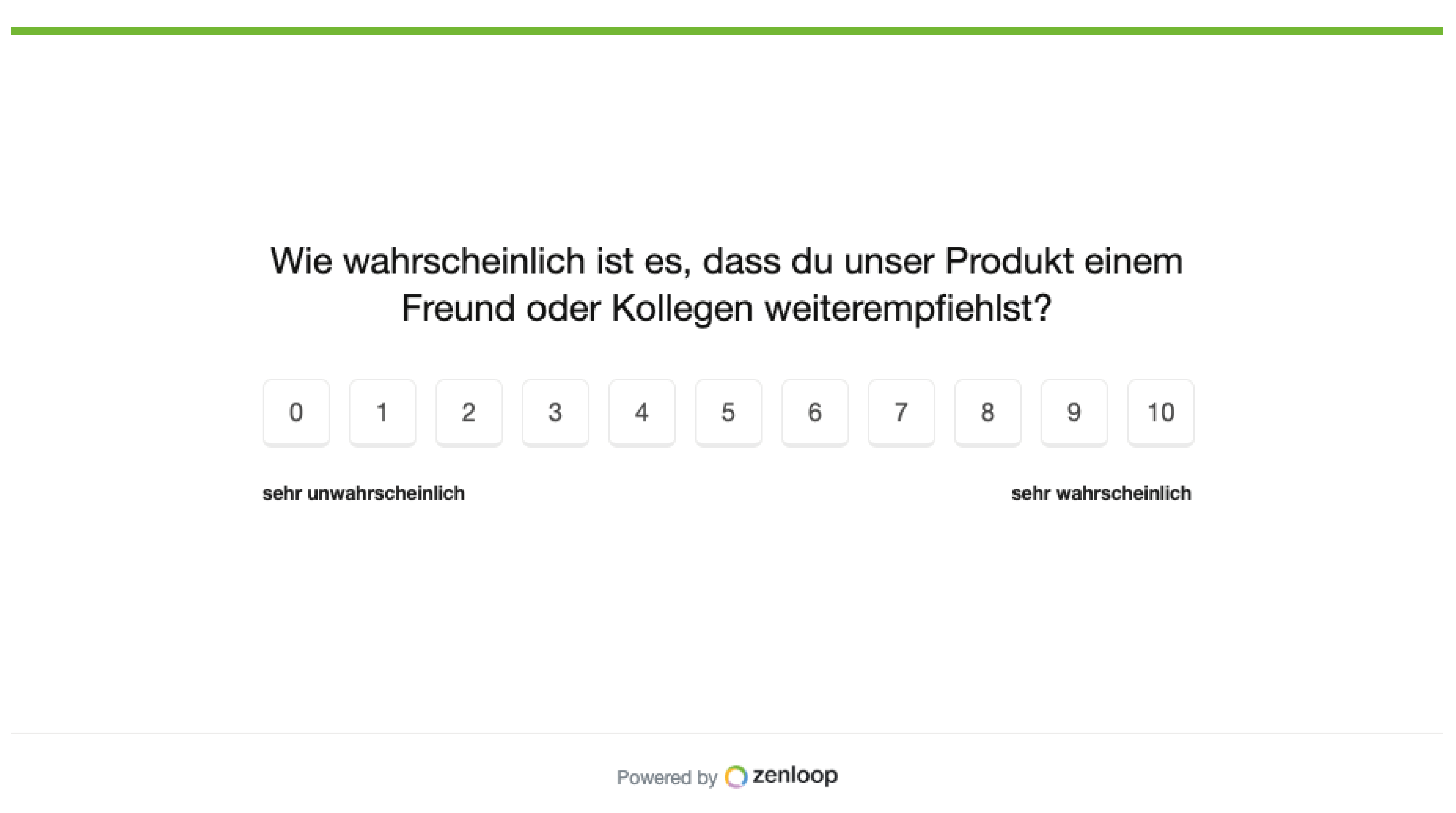 Net Promoter Score Umfrage