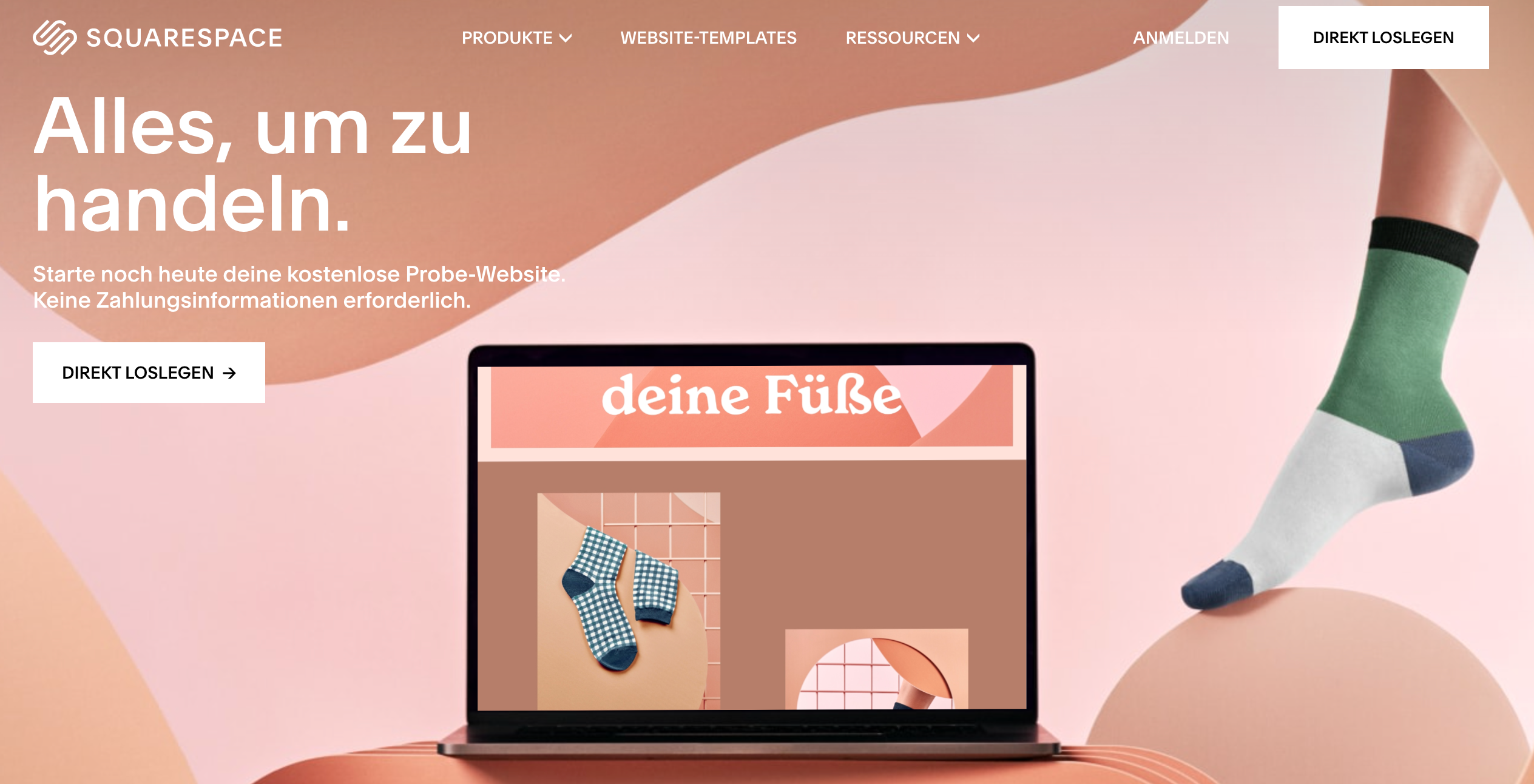 Webflow Alternative Nummer 4: Squarespace