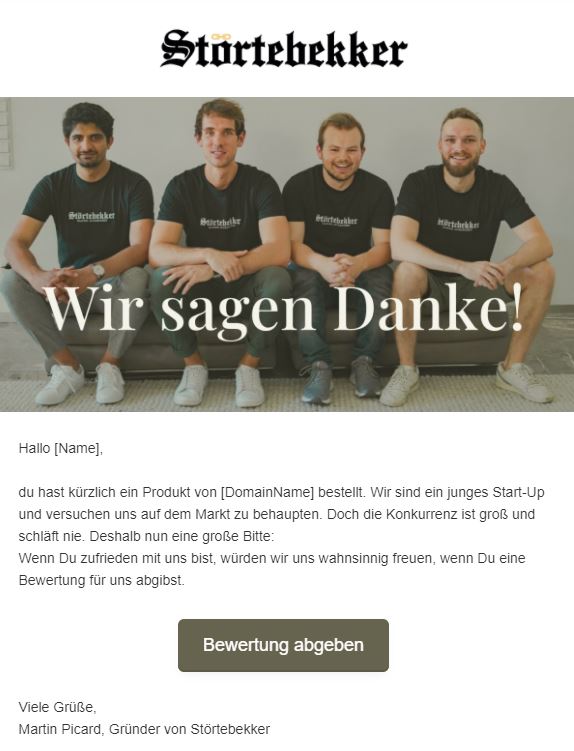 Junges Unternehmen als Sympathieträger