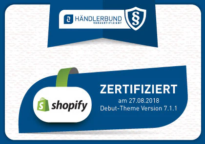 Shopify ist vorzertifiziert durch den Händlerbund