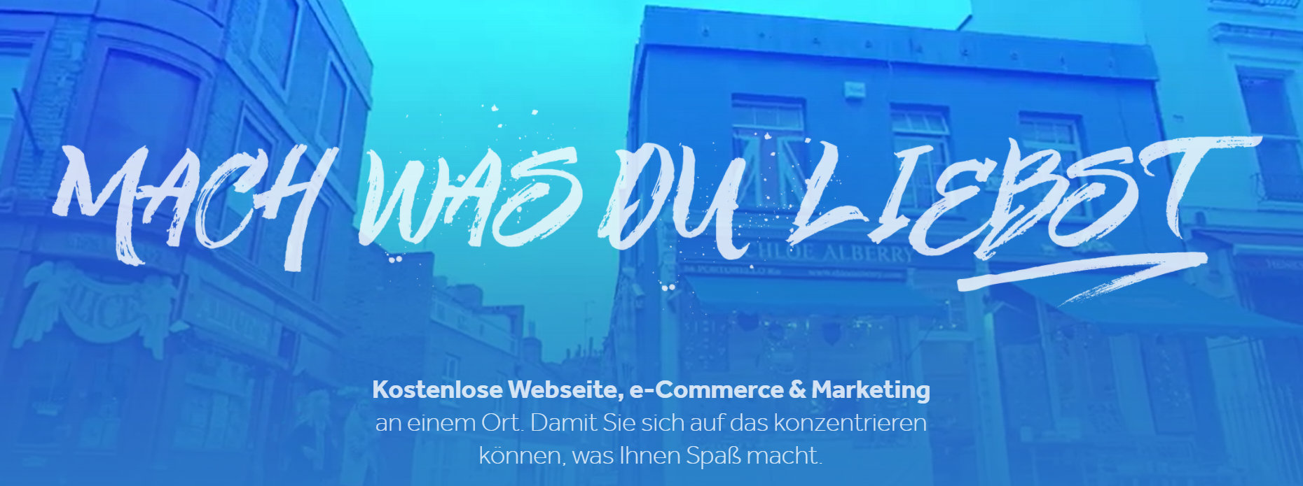 Die Startseite von Weebly. Die Wix Alternative ist besonders kostengünstig.