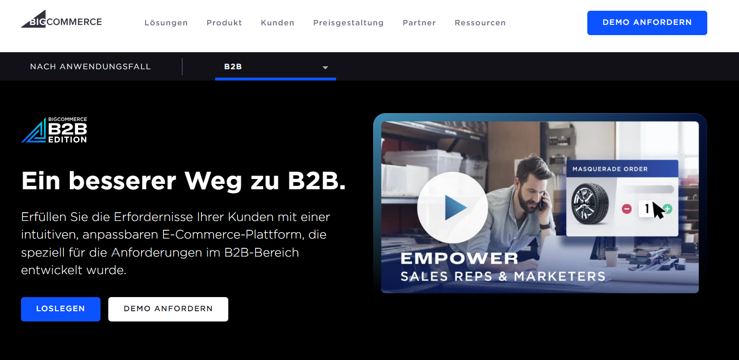 Die B2B-Plattform von BigCommerce.