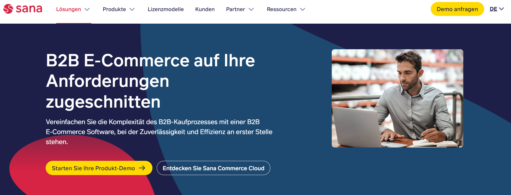 Die B2B-Plattform von Sana Commerce.