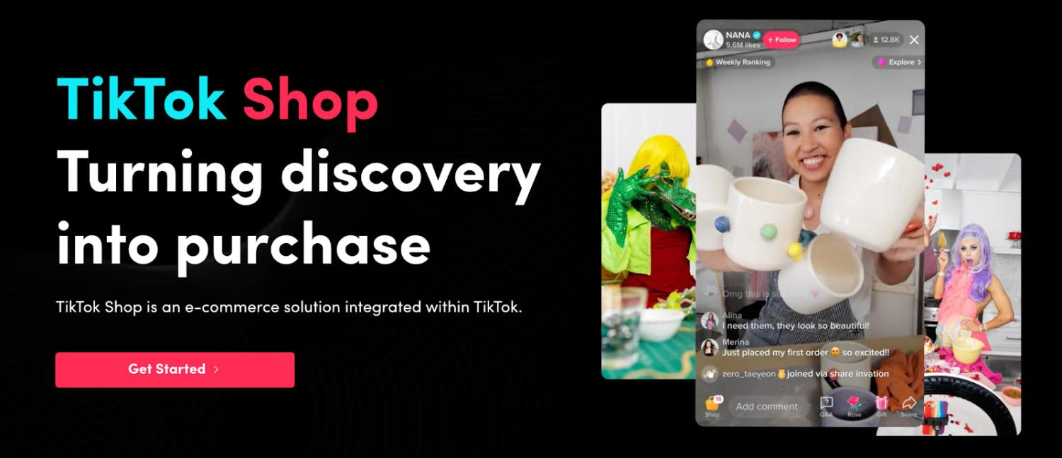 Screenshot der Anmeldeseite für TikTok Shop