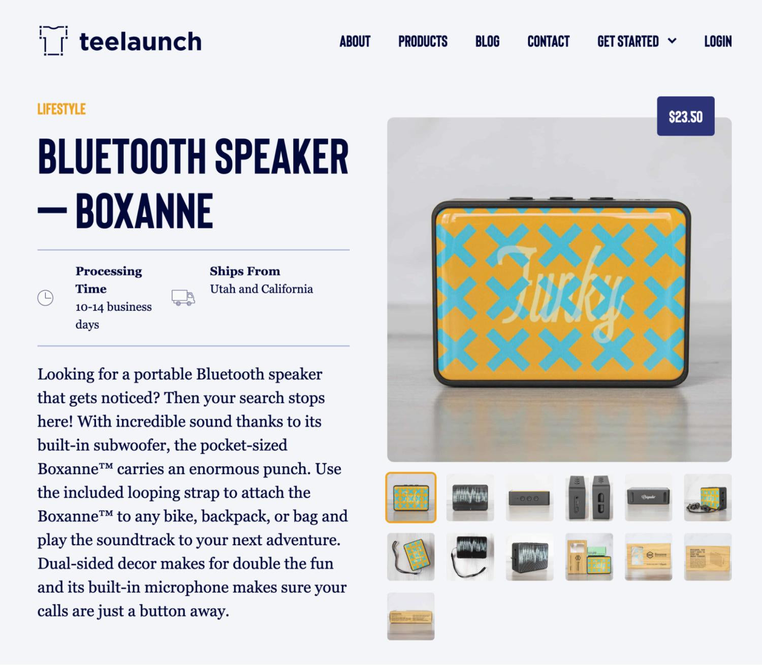 Vibrant Bluetooth-Lautsprecher mit benutzerdefiniertem Design.