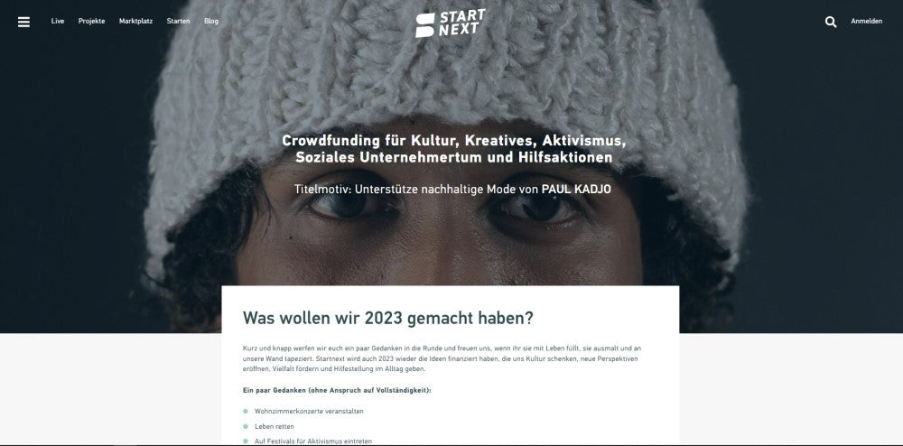 Crowdfunding-Website Startnext