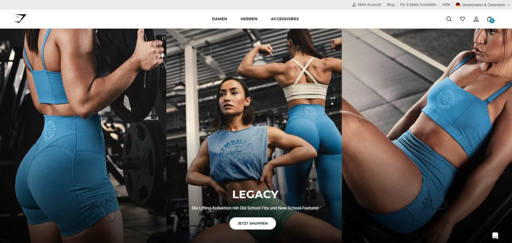 Call-to-Action-Beispiel: Gymshark