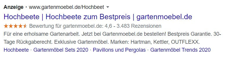 Google Shopping einrichten - Verkäuferbewertungen