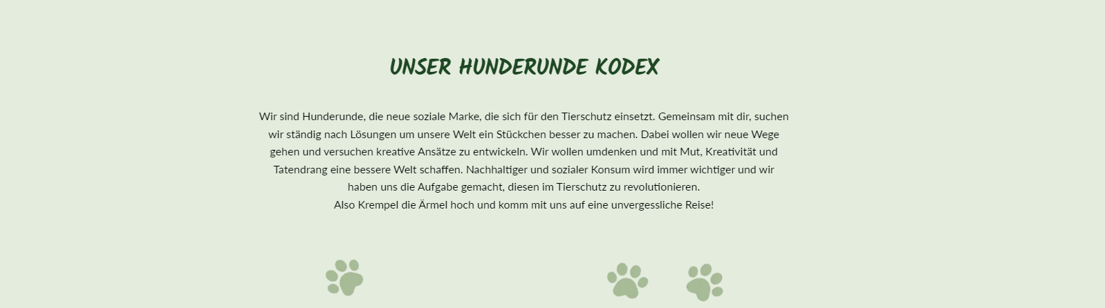 Hunderunde Über-uns-Seite