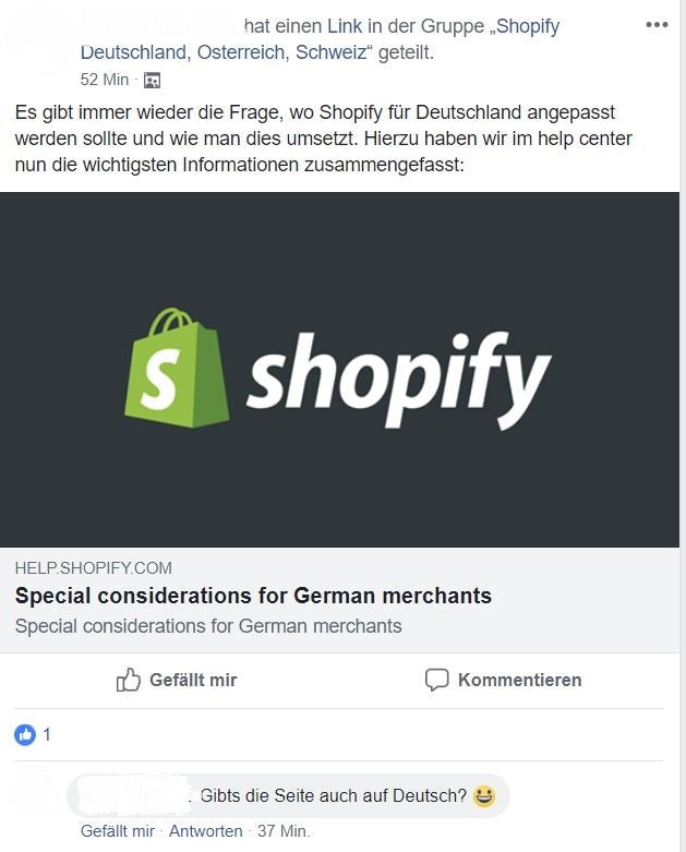 Auf Deutsch verkaufen Shopify