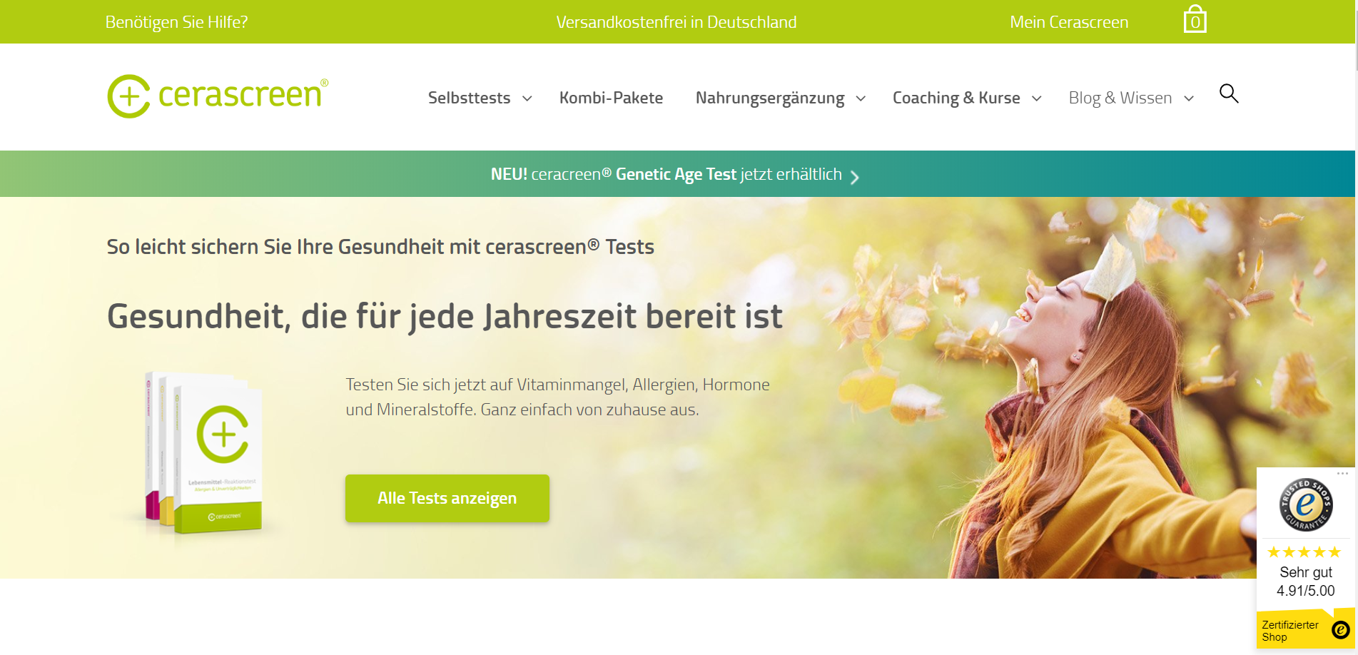 Gesundheitswesen Onlineshop mit Shopify