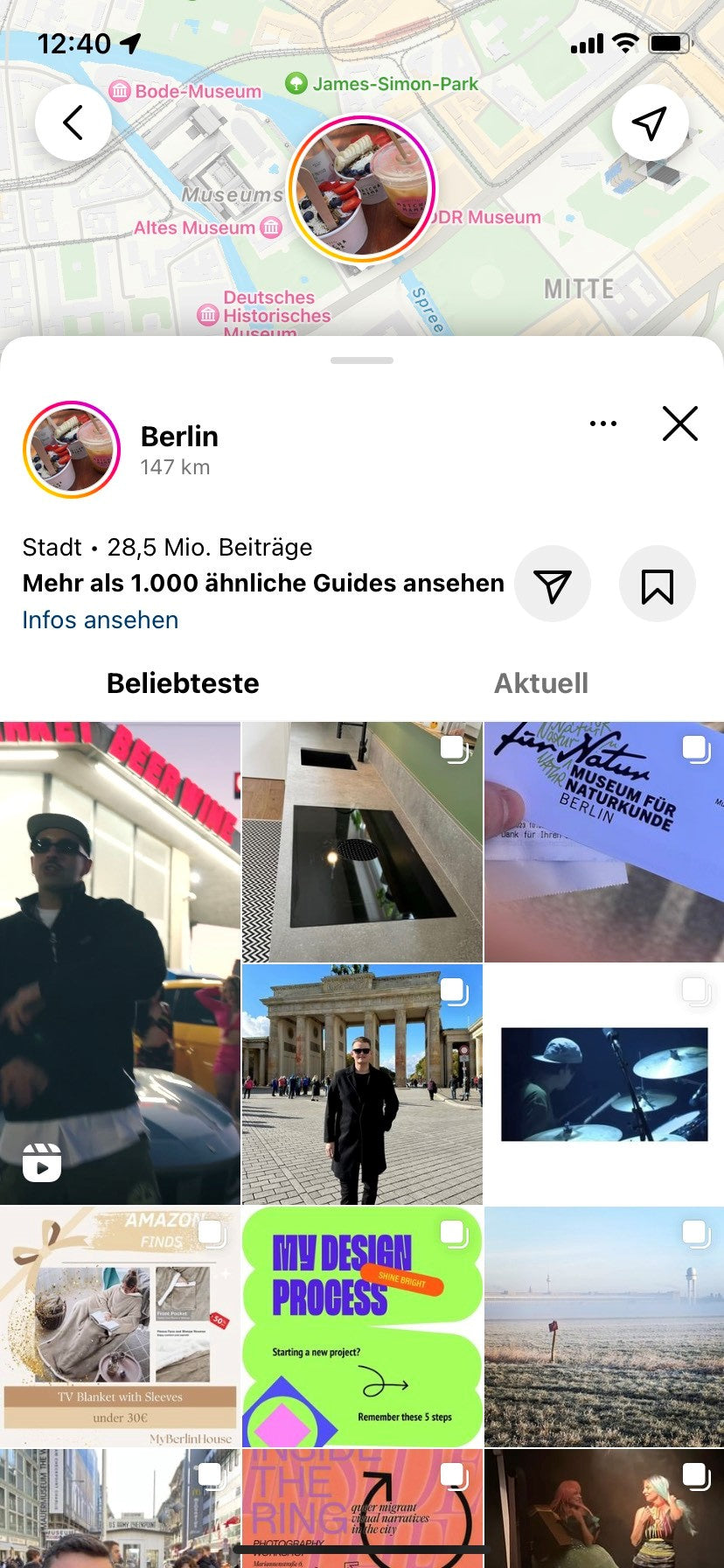 Der Geotag Berlin auf Instagram