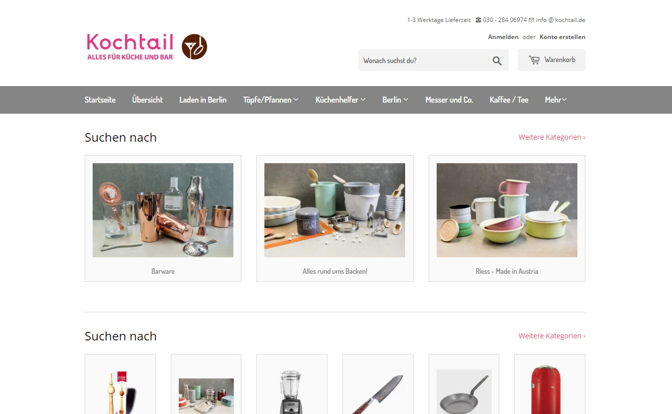 Kochtail Onlineshop