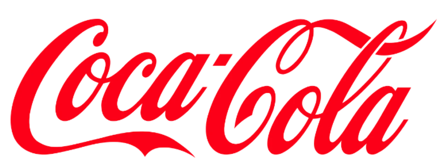 Gezeigt ist der Schriftzug von Coca-Cola.