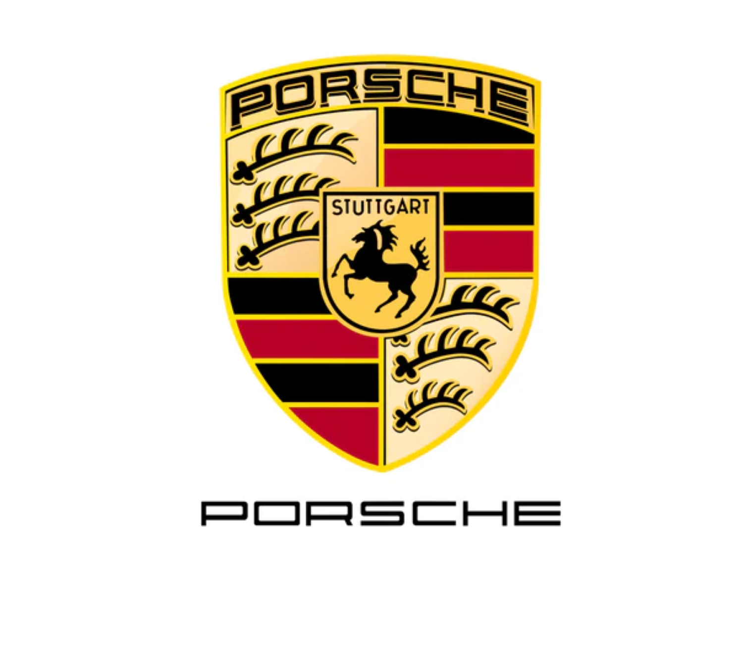 Zu sehen ist das Logo der Automarke Porsche.