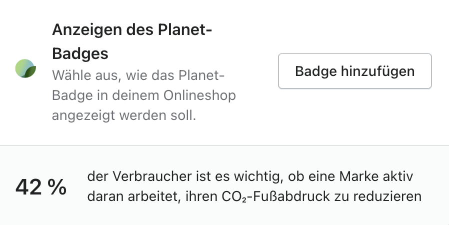 Mit der Planet-App kannst du deiner Kundschaft zeigen, dass du einen Beitrag zum Umweltschutz leistest. 