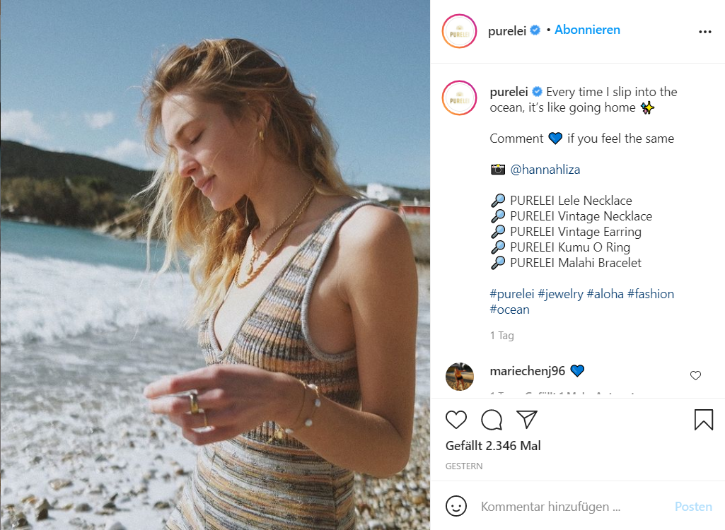 PURELEI: Instagram Ideen Influencer Marketing