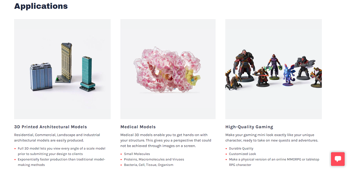 Shapeways App zur Produktbeschaffung von 3D Print on Demand Artikeln.