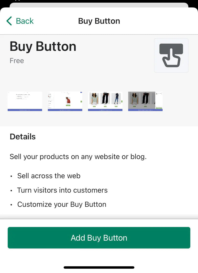 Den "Buy Button"-Vertriebskanal mobil zu deinem Shopify-Shop hinzufügen