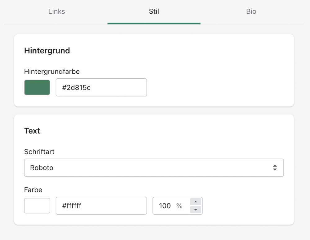 Das "Link-in-Bio"-Tool Linkpop von Shopify - Schritt 1: Einrichten deines Profils