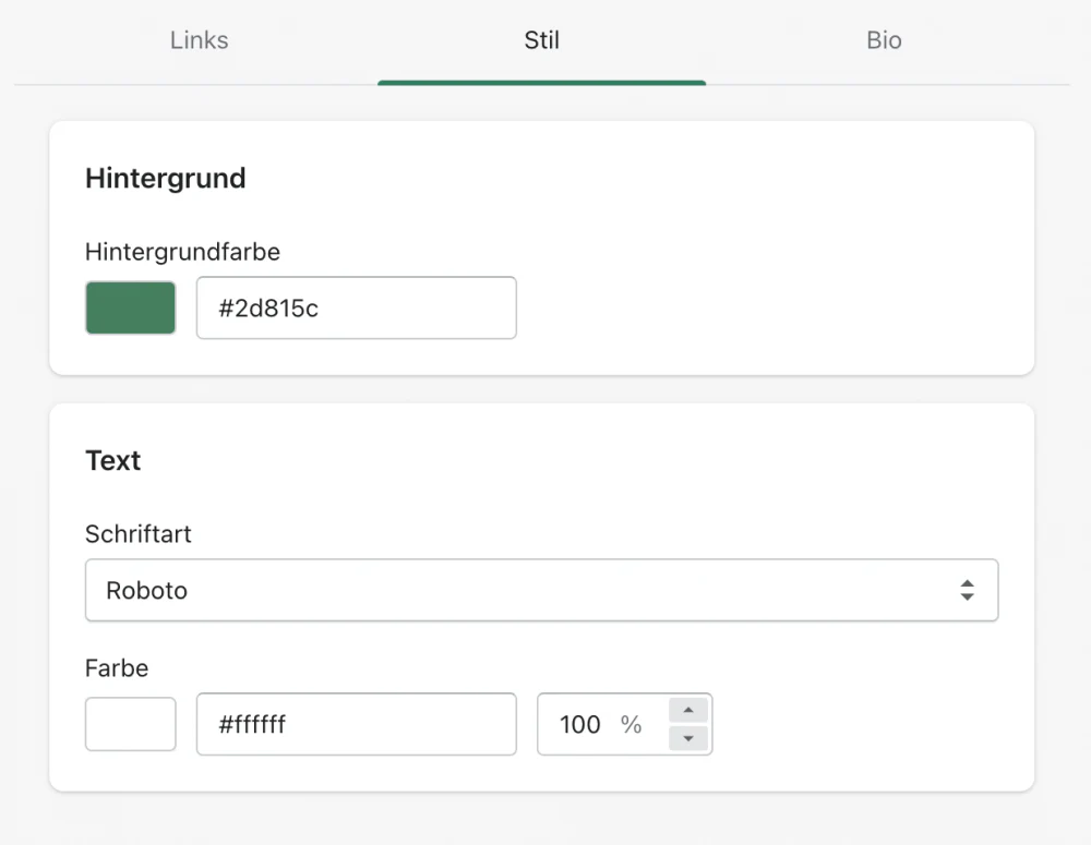 Das "Link-in-Bio"-Tool Linkpop von Shopify - Schritt 1: Einrichten deines Profils