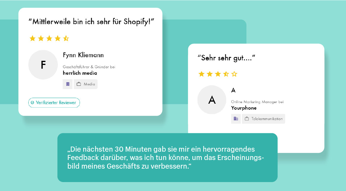 Shopify Bewertung von OMR - Unschlagbarer Support