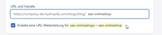 URL ändern bei Shopify ist hilfreich für SEO für Online-Shops.