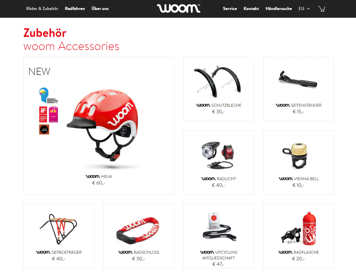 Shopify-Store woom bikes