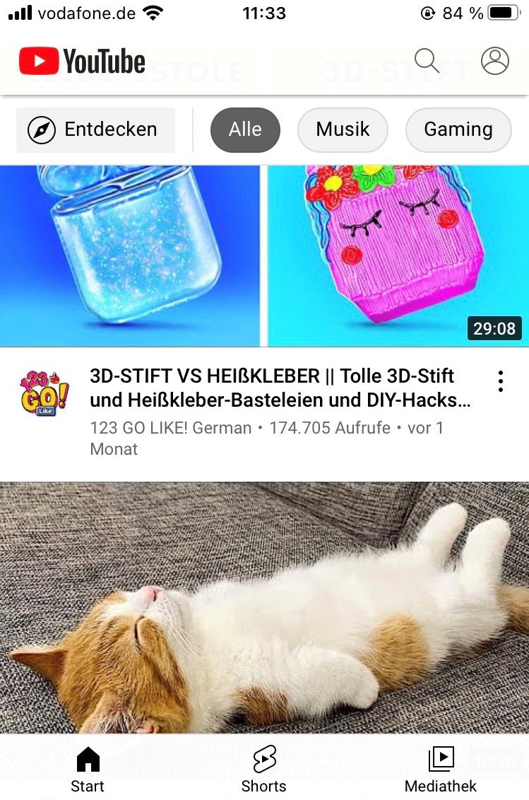 YouTube Algorithmus mobile Ansicht