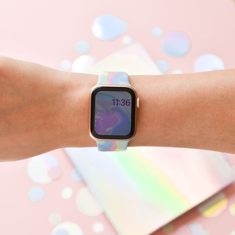 holo bubble coconut lane apple watch strap AWS