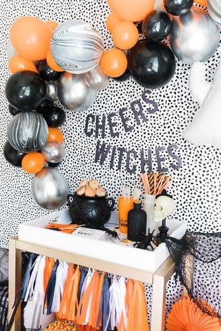 halloween party decorations with balloons