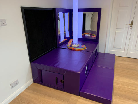 sensory room at home | lockable storage cupboard