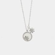 Collana in Argento 925 con fiori e madreperla