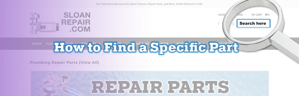 Hard to find Sloan repair parts