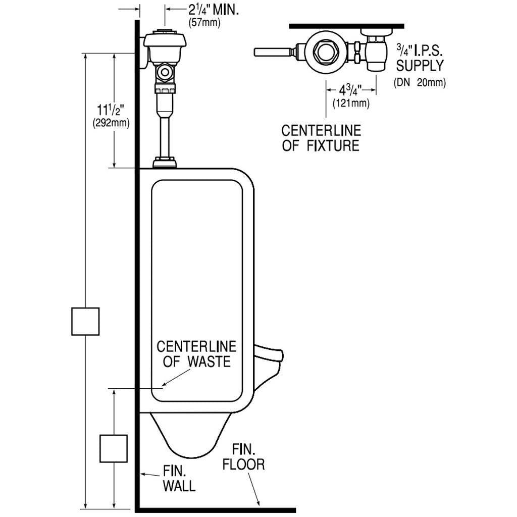 Royal Urinal Flushometer with 0.5 GPF Buy Online Now sloanrepair