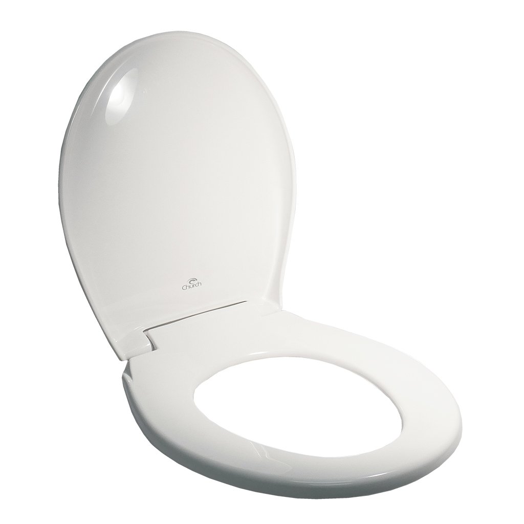 Residential Church Toilet Seat - Solid Plastic Closed Front with Cover ...
