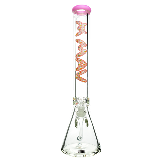 CaliConnected 14” Floral Diamond Beaker Bong