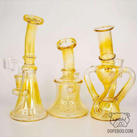 The Elvina - Gold Fumed Mini Bong Rig – DopeBoo