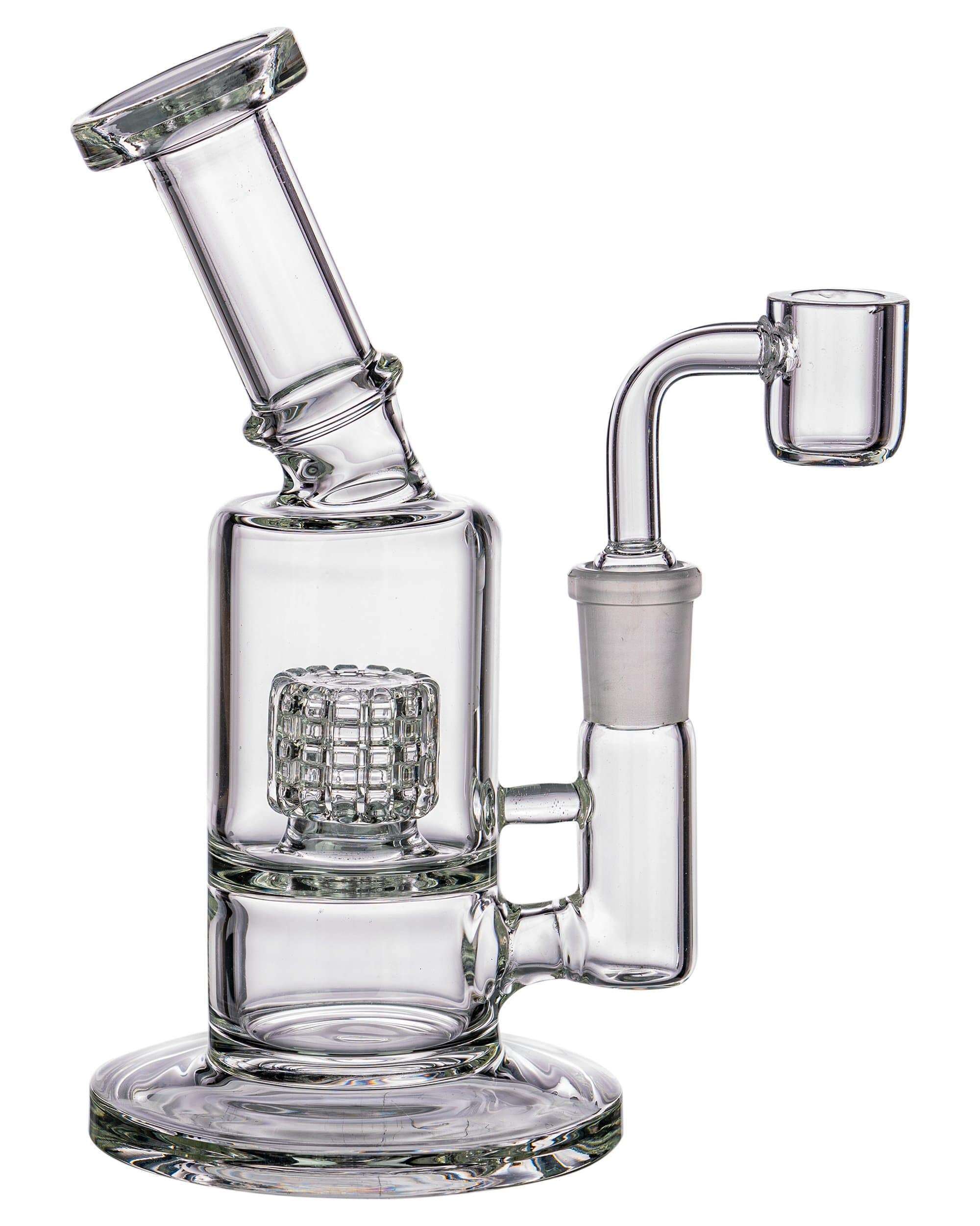 Boo Glass Mini Dab Rig with Barrel Perc