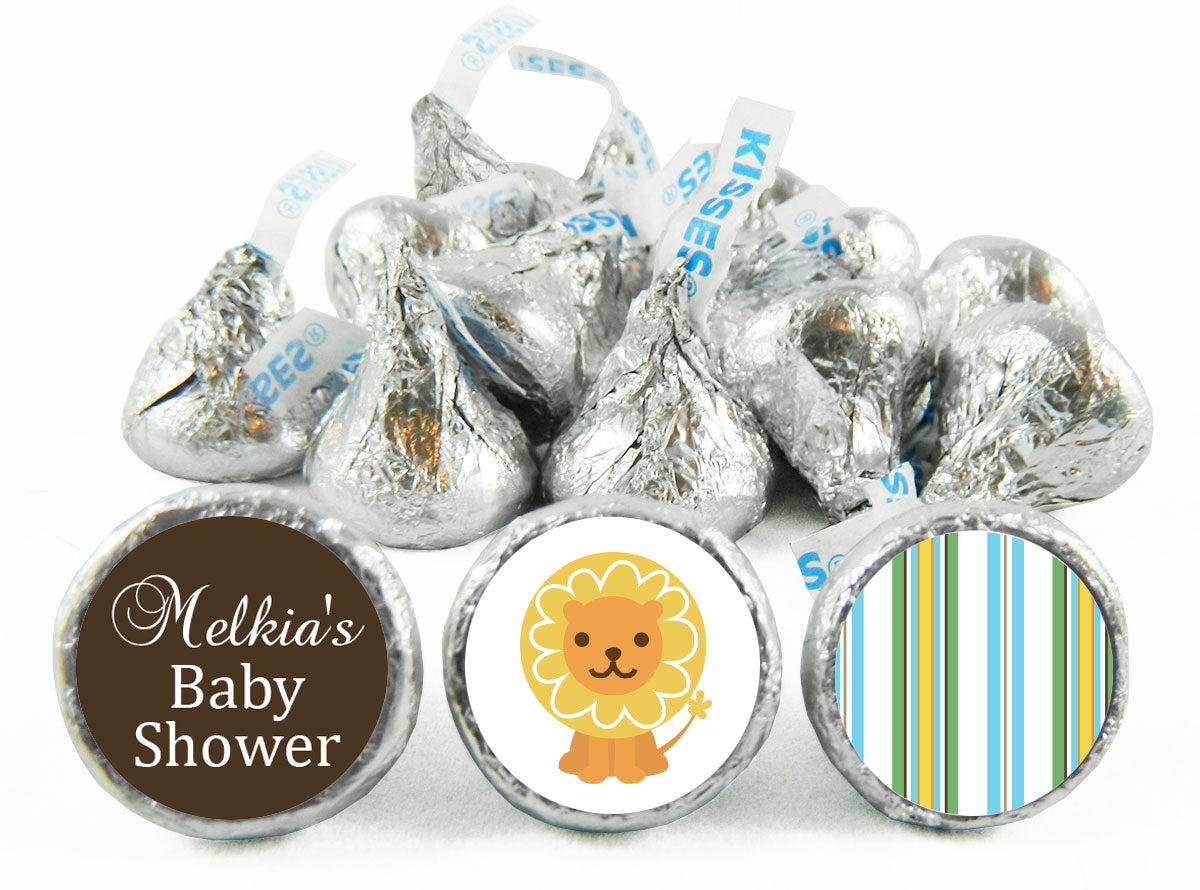 King Of The Jungle Baby Shower Labels For Hershey S Kisses